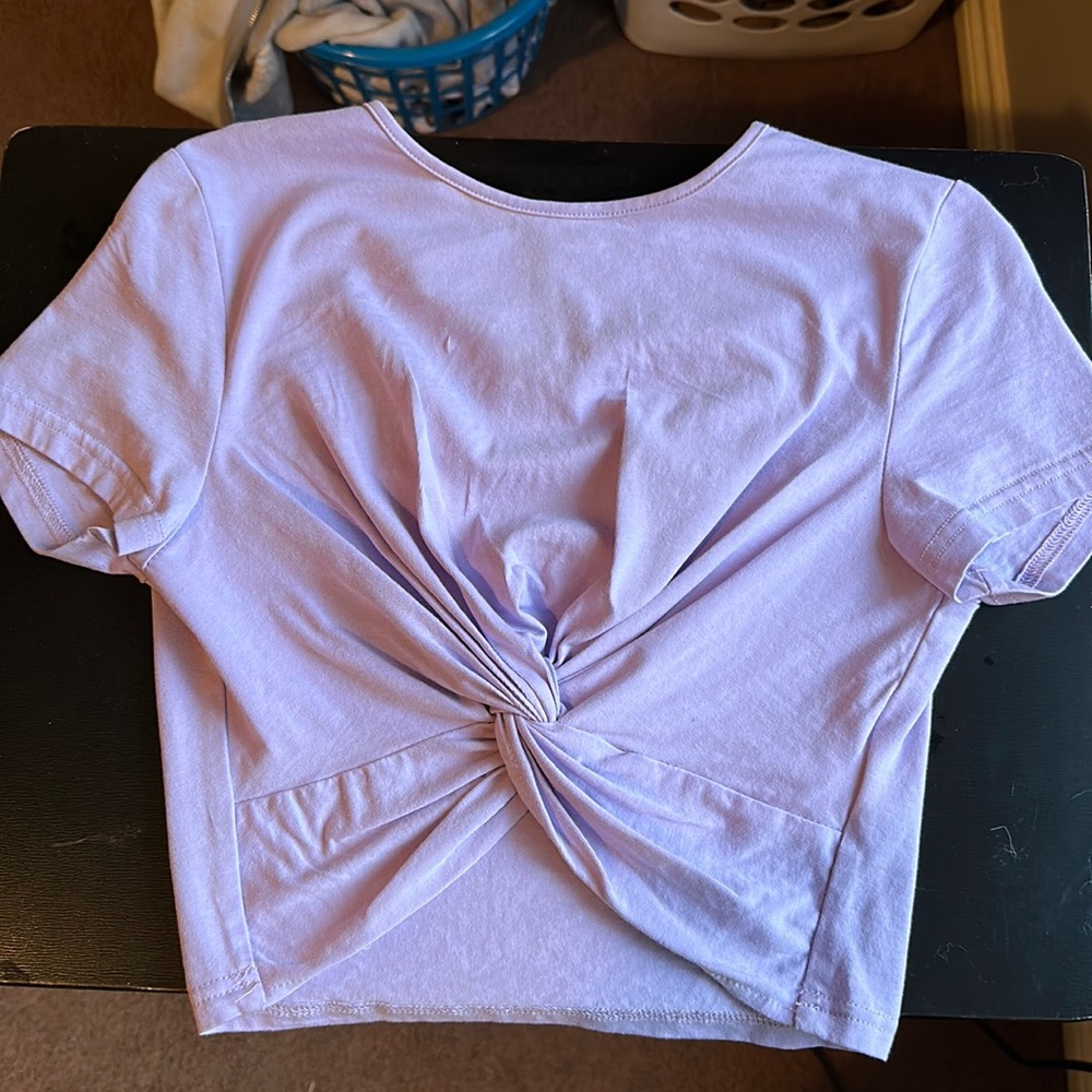 Purple lilac crop top